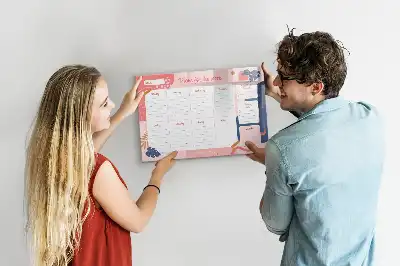Beschreibbare Magnettafel wöchentlicher Planer