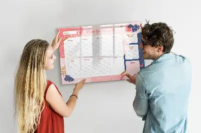 Beschreibbare Magnettafel wöchentlicher Planer