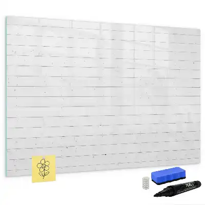 Magnetische Schreibtafel Ausführung mit Holzbretteroptik