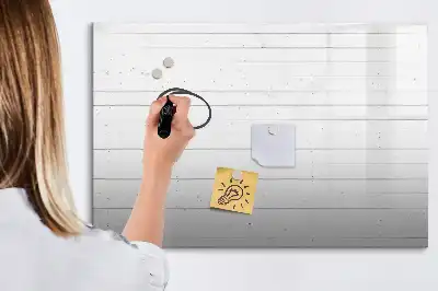 Magnetische Schreibtafel Ausführung mit Holzbretteroptik