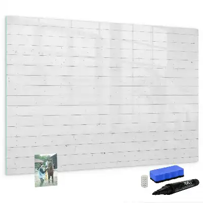 Magnetische Schreibtafel Ausführung mit Holzbretteroptik