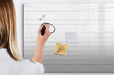 Magnetische Schreibtafel Ausführung mit Holzbretteroptik