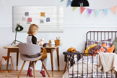Magnetische Schreibtafel Ausführung mit Holzbretteroptik