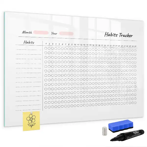 Beschreibbare Magnettafel Gewohnheiten-Tracker