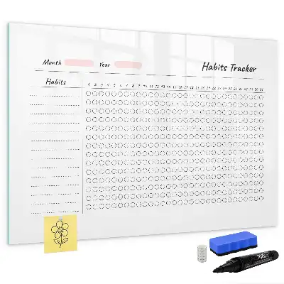 Beschreibbare Magnettafel Gewohnheiten-Tracker
