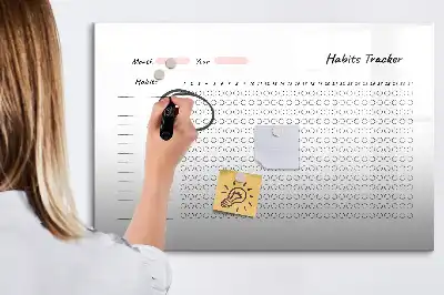 Beschreibbare Magnettafel Gewohnheiten-Tracker