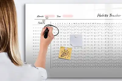 Beschreibbare Magnettafel Gewohnheiten-Tracker