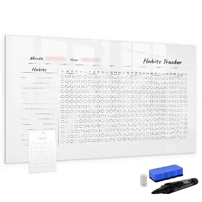 Beschreibbare Magnettafel Gewohnheiten-Tracker