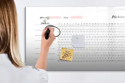 Beschreibbare Magnettafel Gewohnheiten-Tracker