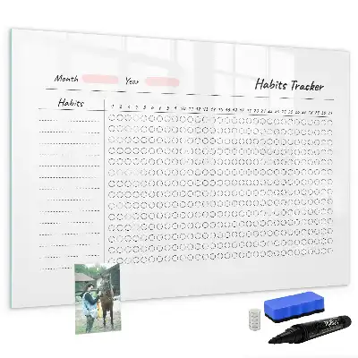 Beschreibbare Magnettafel Gewohnheiten-Tracker