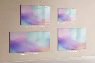 Schreib-Magnettafel mit Motiv bunte Federn