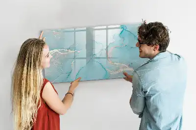 Beschreibbare Magnettafel in Dekormarmor Optik