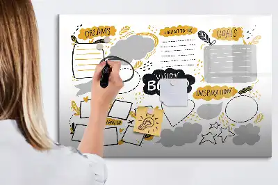 Schreib-Magnettafel für Neujahrsziele