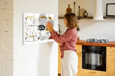 Schreib-Magnettafel für Neujahrsziele