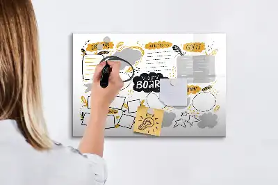 Schreib-Magnettafel für Neujahrsziele