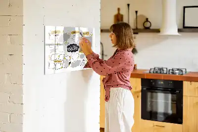 Schreib-Magnettafel für Neujahrsziele