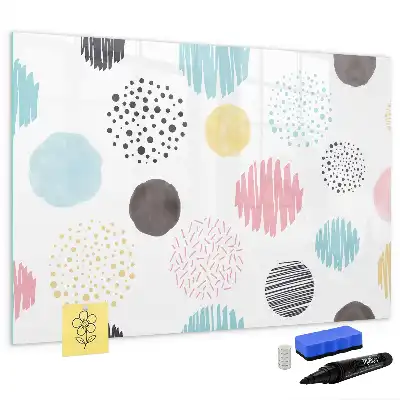 Schreib-Magnettafel mit geometrischem Muster