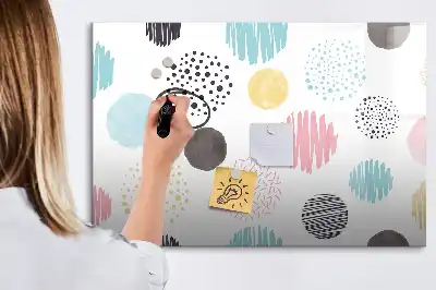 Schreib-Magnettafel mit geometrischem Muster