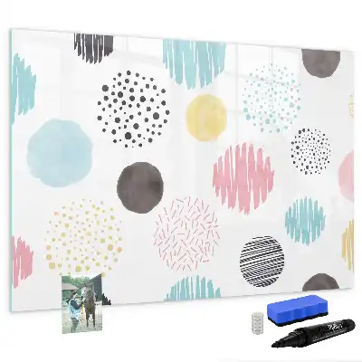 Schreib-Magnettafel mit geometrischem Muster