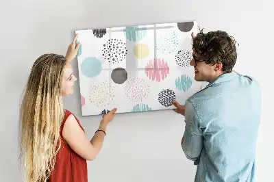 Schreib-Magnettafel mit geometrischem Muster