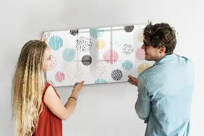 Schreib-Magnettafel mit geometrischem Muster