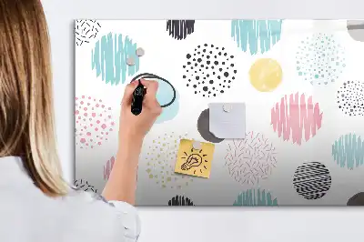 Schreib-Magnettafel mit geometrischem Muster