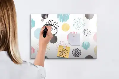 Schreib-Magnettafel mit geometrischem Muster