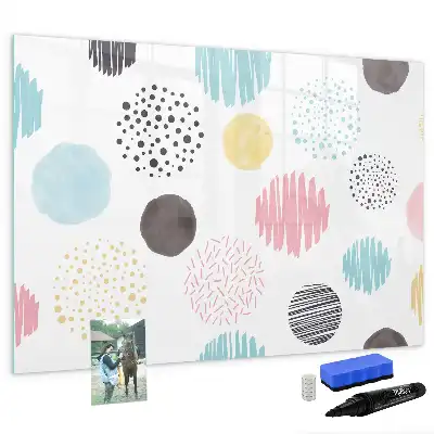 Schreib-Magnettafel mit geometrischem Muster