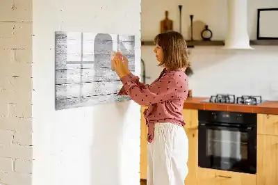 Beschreibbare Magnettafel mit bemalter Optik