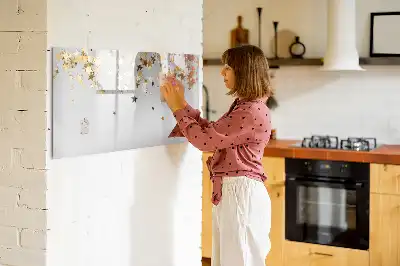 Schreib-Magnettafel mit Sternen-Design