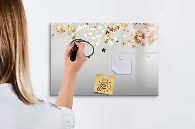Schreib-Magnettafel mit Sternen-Design