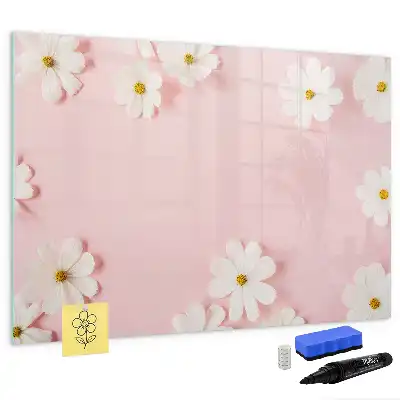 Beschreibbare Magnettafel mit Gänseblümchen-Motiv