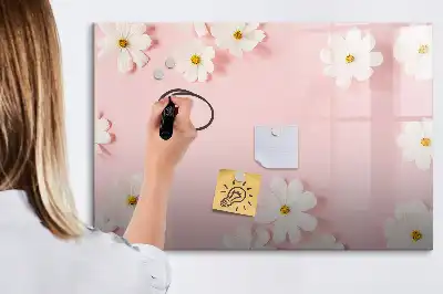 Beschreibbare Magnettafel mit Gänseblümchen-Motiv