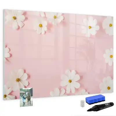 Beschreibbare Magnettafel mit Gänseblümchen-Motiv