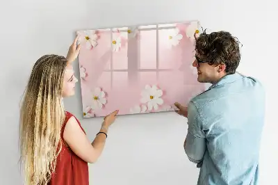 Beschreibbare Magnettafel mit Gänseblümchen-Motiv