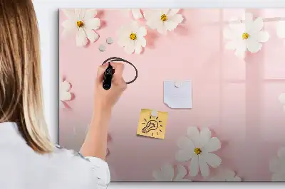 Beschreibbare Magnettafel mit Gänseblümchen-Motiv