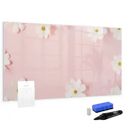 Beschreibbare Magnettafel mit Gänseblümchen-Motiv