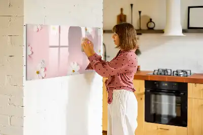 Beschreibbare Magnettafel mit Gänseblümchen-Motiv