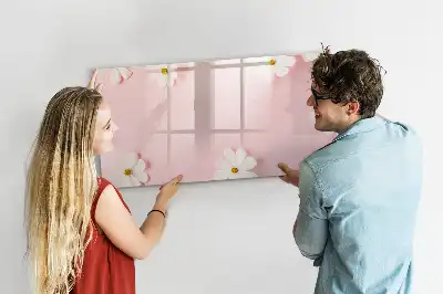 Beschreibbare Magnettafel mit Gänseblümchen-Motiv