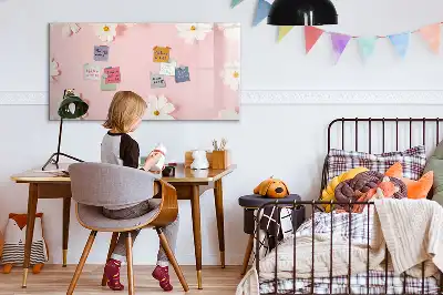 Beschreibbare Magnettafel mit Gänseblümchen-Motiv