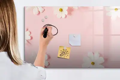 Beschreibbare Magnettafel mit Gänseblümchen-Motiv
