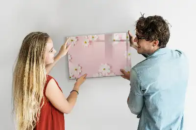 Beschreibbare Magnettafel mit Gänseblümchen-Motiv