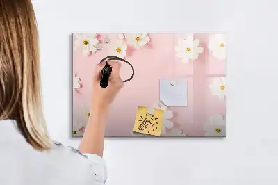 Beschreibbare Magnettafel mit Gänseblümchen-Motiv