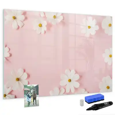 Beschreibbare Magnettafel mit Gänseblümchen-Motiv