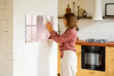 Beschreibbare Magnettafel mit Gänseblümchen-Motiv