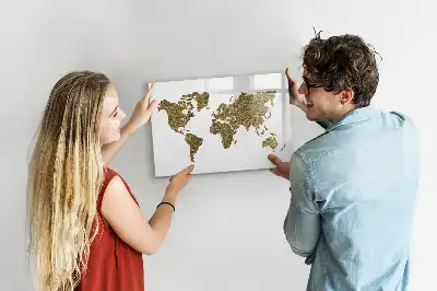 Schreib-Magnettafel in Form einer Weltkarte