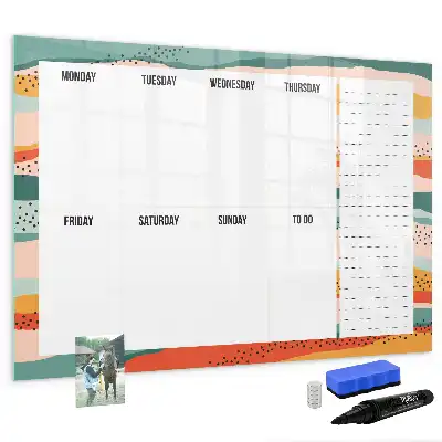 Schreib-Magnettafel als praktischer Retro-Wochenplaner