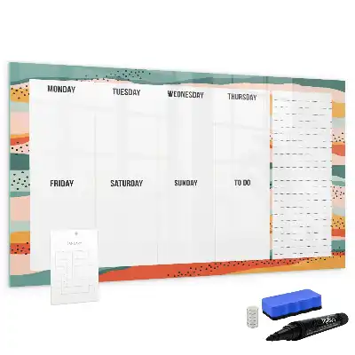 Schreib-Magnettafel als praktischer Retro-Wochenplaner