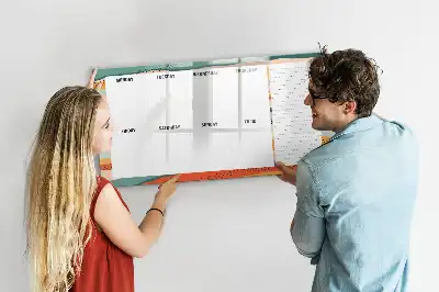 Schreib-Magnettafel als praktischer Retro-Wochenplaner