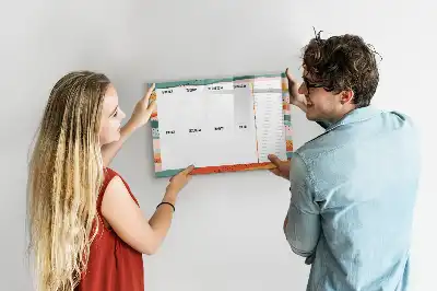 Schreib-Magnettafel als praktischer Retro-Wochenplaner